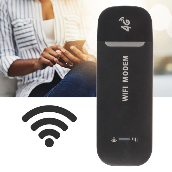4G WiFi Router Black Up to 10 Users Stable Easy Connection USB Plug and Play 4G LTE Router for ...