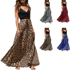 fold, long skirt, Plus Size, looseskirt