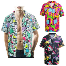 Moda, discoshirt, mens80sshirt, beachshortsleevedshirt