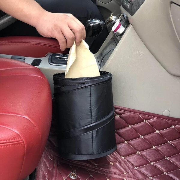 Cross Foldable Car Trash Can With Lid - Leak-proof Hanging Storage Bag For Car Trash Bin, Car - View #11