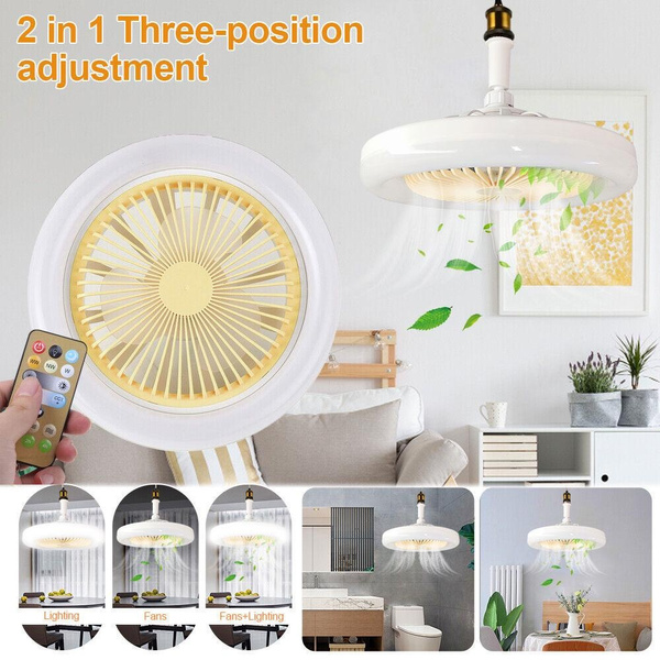 Modern Simple Ceiling Fan with Light & Remote Control &Timing, 10 Inch ...