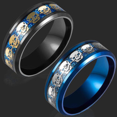 glowingring, Couple Rings, wedding ring, skull