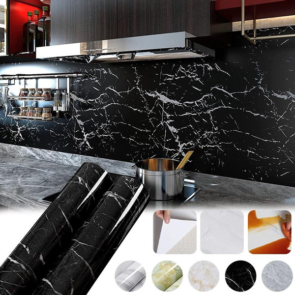 3D Marble Wall Papers,Waterproof and Oil Proof Thick Wallpaper Kitchen ...