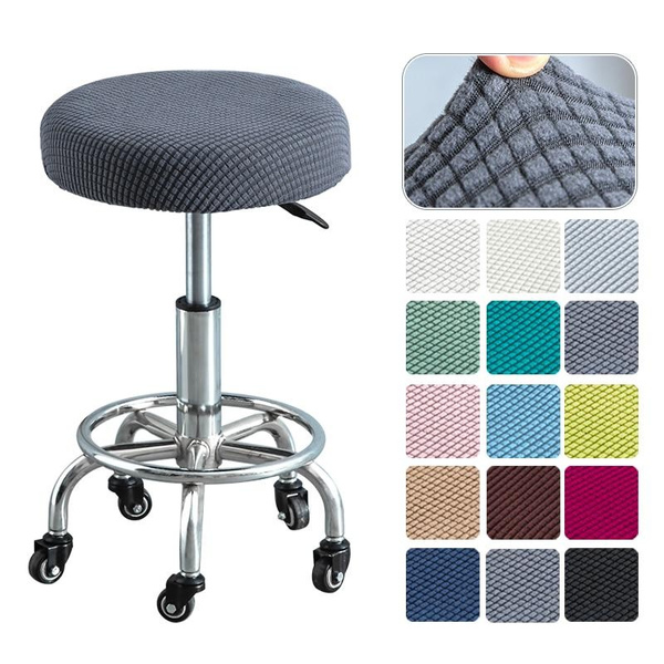 Bar Stool Cover Polar Fleece Round Chair Cover Removable Stool