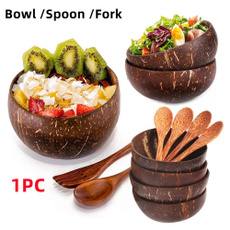 fruitsaladnoodlericebowl, Wooden, coconutbowl, fruitbowl
