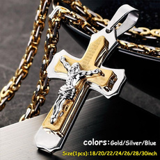 Steel, necklaces for men, Jewelry, Cross Pendant