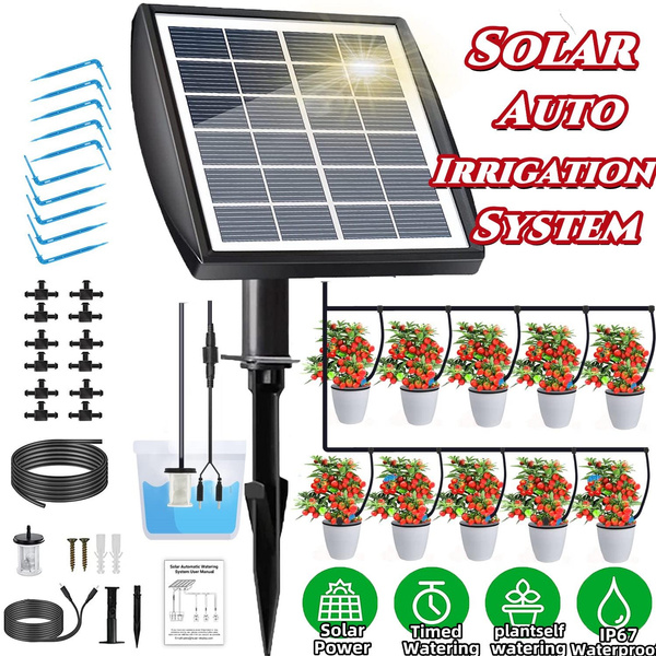 Drip Irrigation Kit - Solar Automatic Plant Self Watering Devices ...