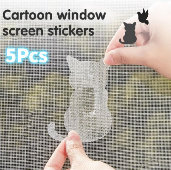 5Pcs Self-Adhesive Cartoon Window Door Mesh Repair Patch Household Anti ...