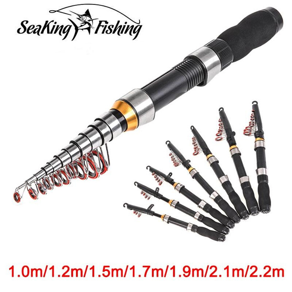 New black super light fishing rod Telescopic fish pole perch mini