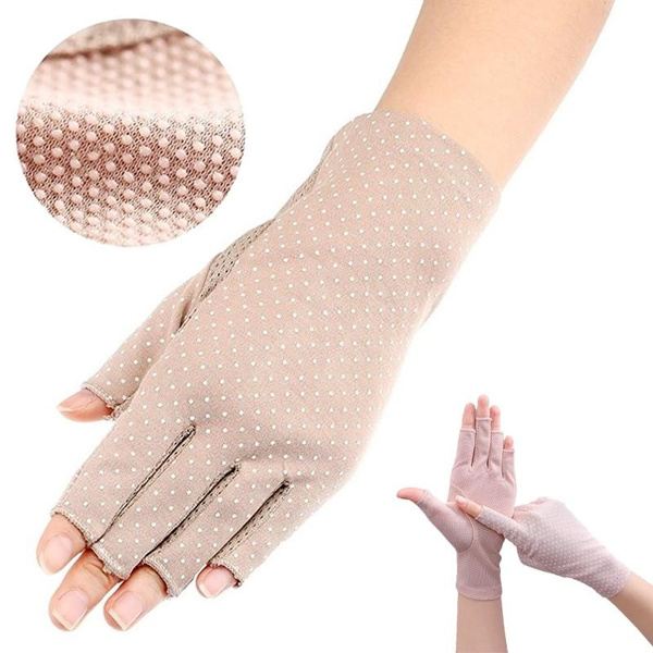 Summer Driving Gloves Fingerless Gloves UV Protection Non-slip