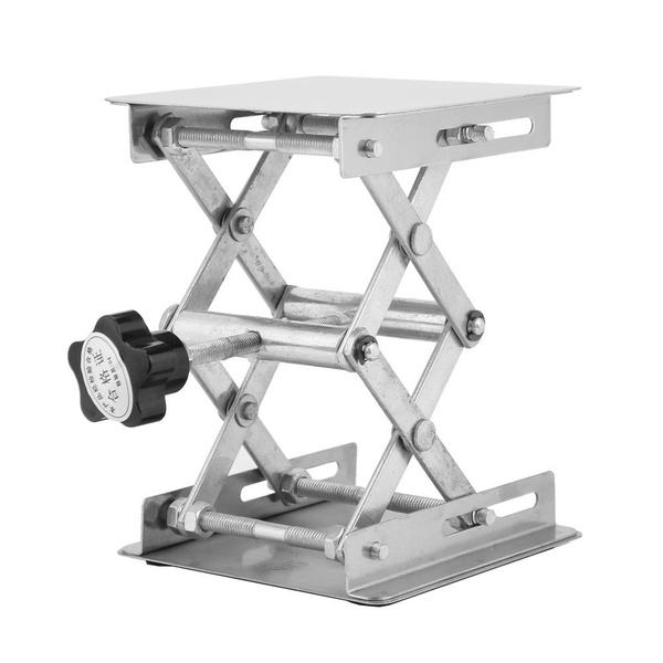 Server Rack Heber 10X10CM Edelstahl Hebe Plattform Labor Heben Stehen Rack Scissor Jack ...