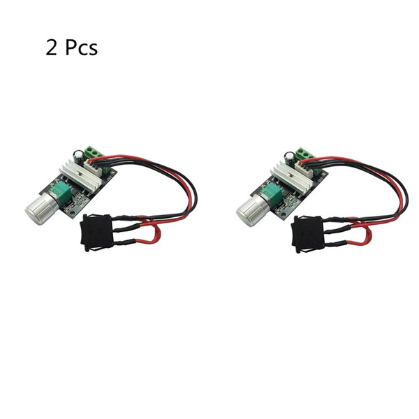 2pcs dc motor speed switch controller 3a 6v 12v 24v control reversible