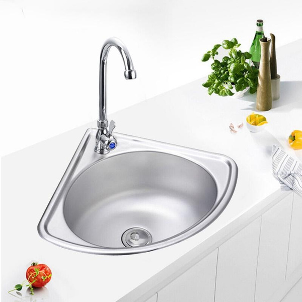 Single Triangl Wash Basin Corner Sink Small Bar Sink with Faucet