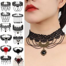 Tassels, bohojewelry, Lace, Chain