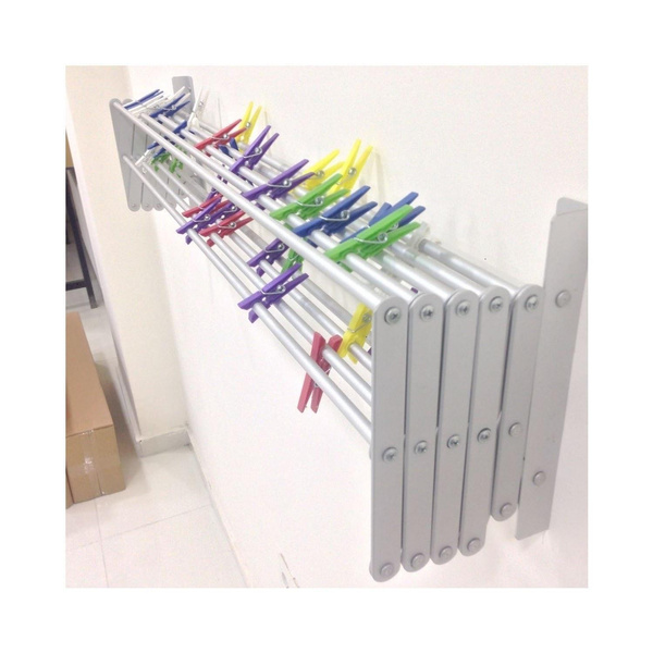 Compact Laundry Drying Rack Stainless Aluminium Steel 100 cm 9 Sided ...
