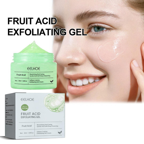 New Fruit Acid Cleansing Exfoliating Gel Facial Scrub Cleanser Skin
