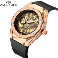 gold, Hollow-out, Rose, Watch