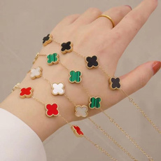 Clover, handdecoration, Jewelry, gold