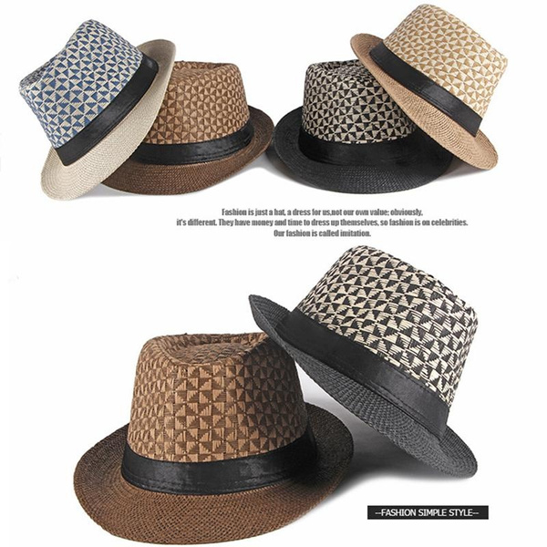 Summer Style Men Straw Hat Jazz Hat Holiday Beach Sun Hat Classic