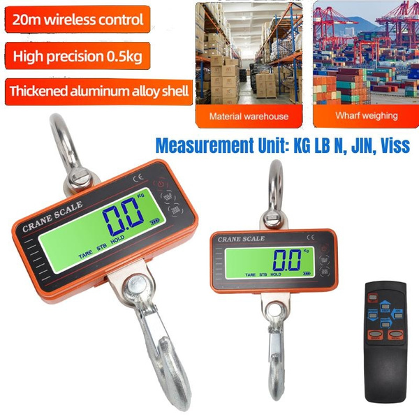 BestAlice Digitale Hangweegschaal, 1500kg/3000lb Digitale Kraanweegschaal met LED-display en Afstandsbediening, Elektronische Hangweegschaal met Haak voor Boerderijjacht, Vissen, Wegen, Bagage(EU