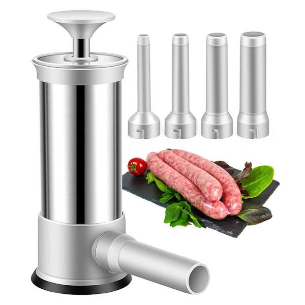 Sausage Stuffer with 4 Different Sizes Stuffing Tubes, Fast Sausage