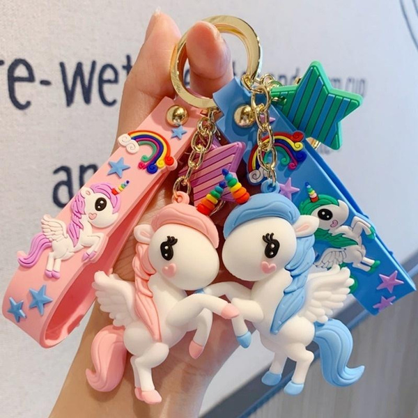 Girl cute cartoon doll car key lanyard bag mobile phone pendant couple ...