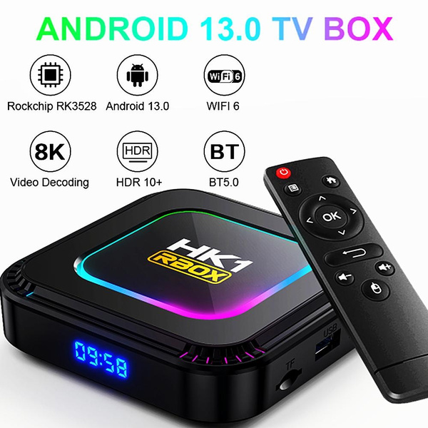 Android 13.0 TV Box, 4K Android TV Box with PK3528 Quad Core ARM Cortex A53  Smart Tv Box 4K Output 2.4GHz+5.8GHz WiFi BT5.0 Streaming Media Player