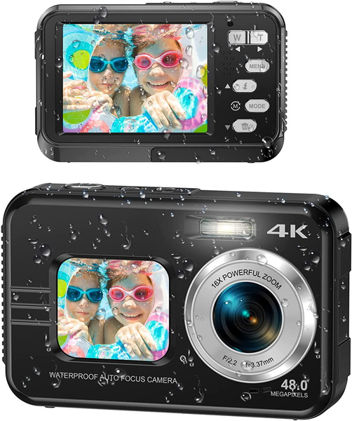 Underwater Cameras, 4K Waterproof Digital Camera 48 MP Autofocus