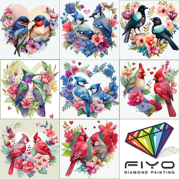 FIYO Birds DIY 5D Diamond Painting Full Drill with Number Kits Home and ...
