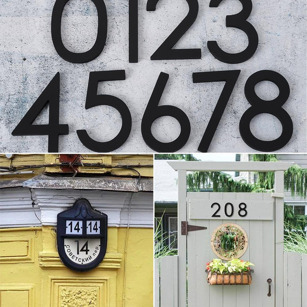 Alphabet Letters Address Plaque 911 Visibility Signage Number with Nail ...