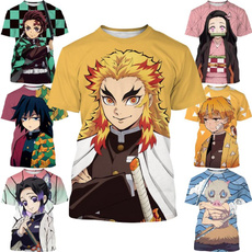 demonslayer3dtshirt, Printed T Shirts, Cosplay, Manga
