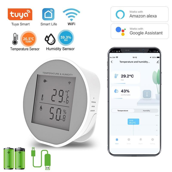 Tuya WiFi Thermometer Temperature And Humidity Sensor Home Automation