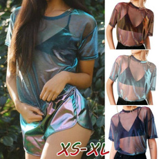 Summer, meshsheertop, See-through top, Shirt