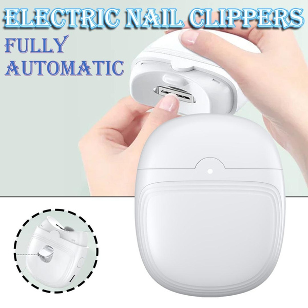 USB Electric Automatic Nail Clippers with Light Trimmer Nail