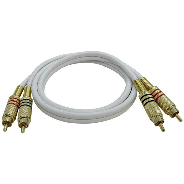 Saprca3 We Premium 3 Foot White Dual Rca Male To Dual Rca Male Audio Patch Cable Wish 5599