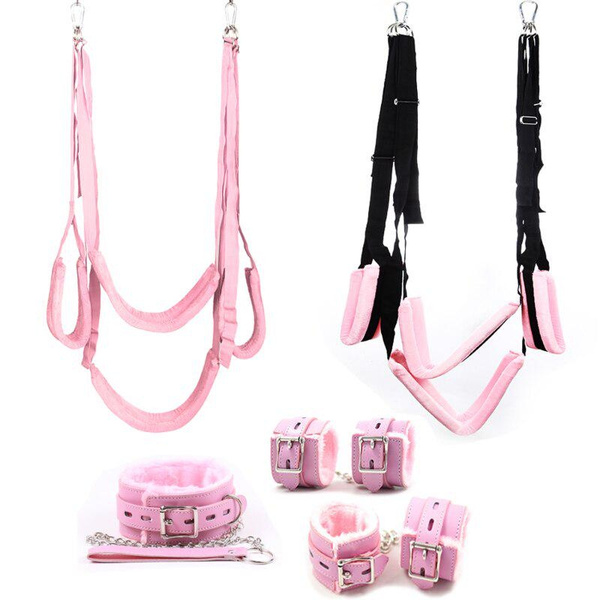 Sex Swing On Door Nylon Sponge Furniture Slave Restraint Open Legs Belt Aid Hanging Indoor Sling 