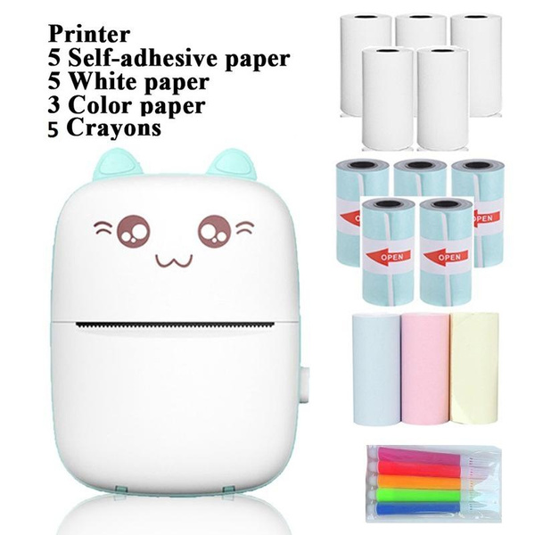 Portable Printer,mini Pocket Wireless Bluetooth Thermal Printer,for Android  Ios Smartphone