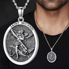 necklaces for men, Angel, warriornecklace, Stainless Steel