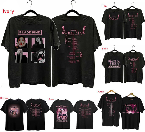 Black-pink Shirt Blac-kpink Born Pink World Tour Shirt Pink Blackpink ...