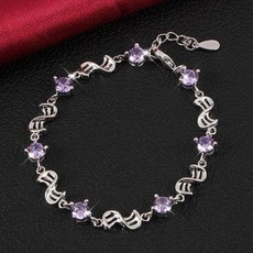 , Crystal Bracelet, Silver Jewelry, DIAMOND