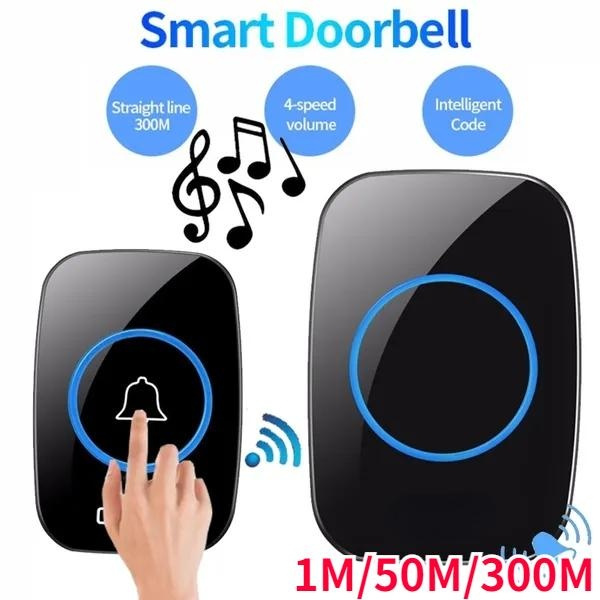 Wireless Intelligent Doorbell Home Waterproof Doorbell 1M/50M/300M