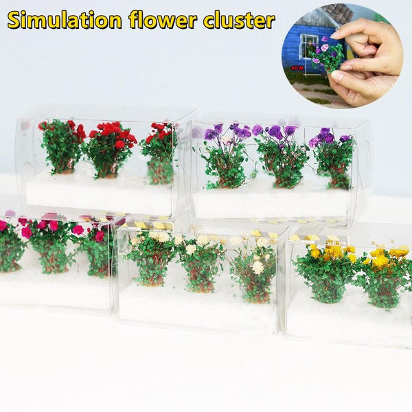DIY Simulation Flower Cluster Model Railway Architecture Landscape ...