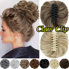 clawclipmessybunhairpiece, clawclipchignonhairpiece, clawcliphairpiece, Hair Extensions & Wigs