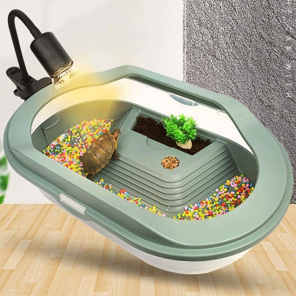 Practical Plastic Small Pet Accessories Detachable with Basking Island ...