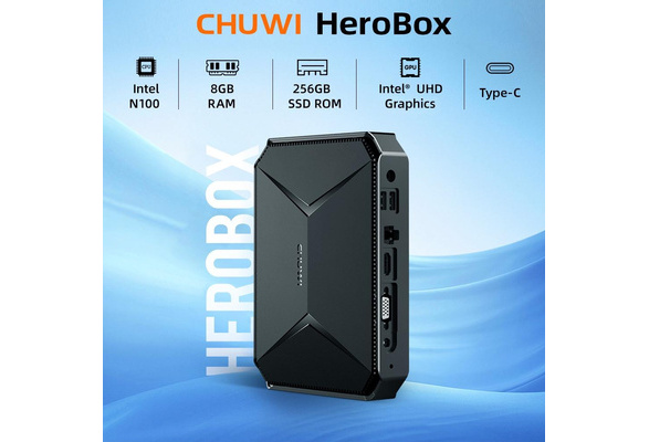 Mini Pc CHUWI HEROBOX – Intel N100, 8GB RAM, 256GB SSD, Windows 11