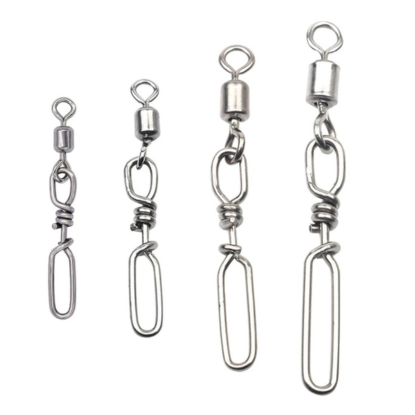 High Strength Fishing Swivels and Snap Swivels, Heavy Duty Ball-Bearing ...