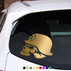 Car Sticker, Skeleton, skull, Helmet