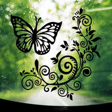 butterfly, Car Sticker, Decor, Flowers