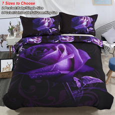 beddingqueensize, purple, Rose, Bedding