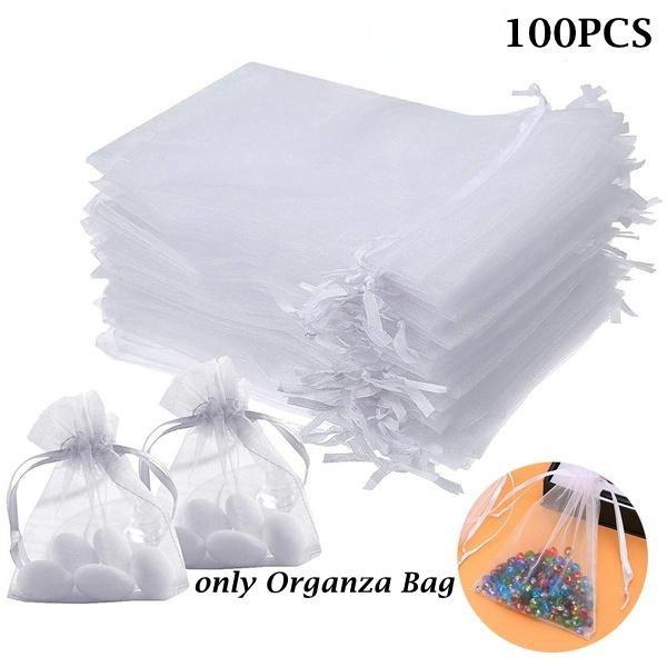 100pcs Large Gift Bags White Plastic Bag Reusable Big Ziplock Bags For  Jewelry Wedding Packaging Bag Transparent Storage Pouches - AliExpress